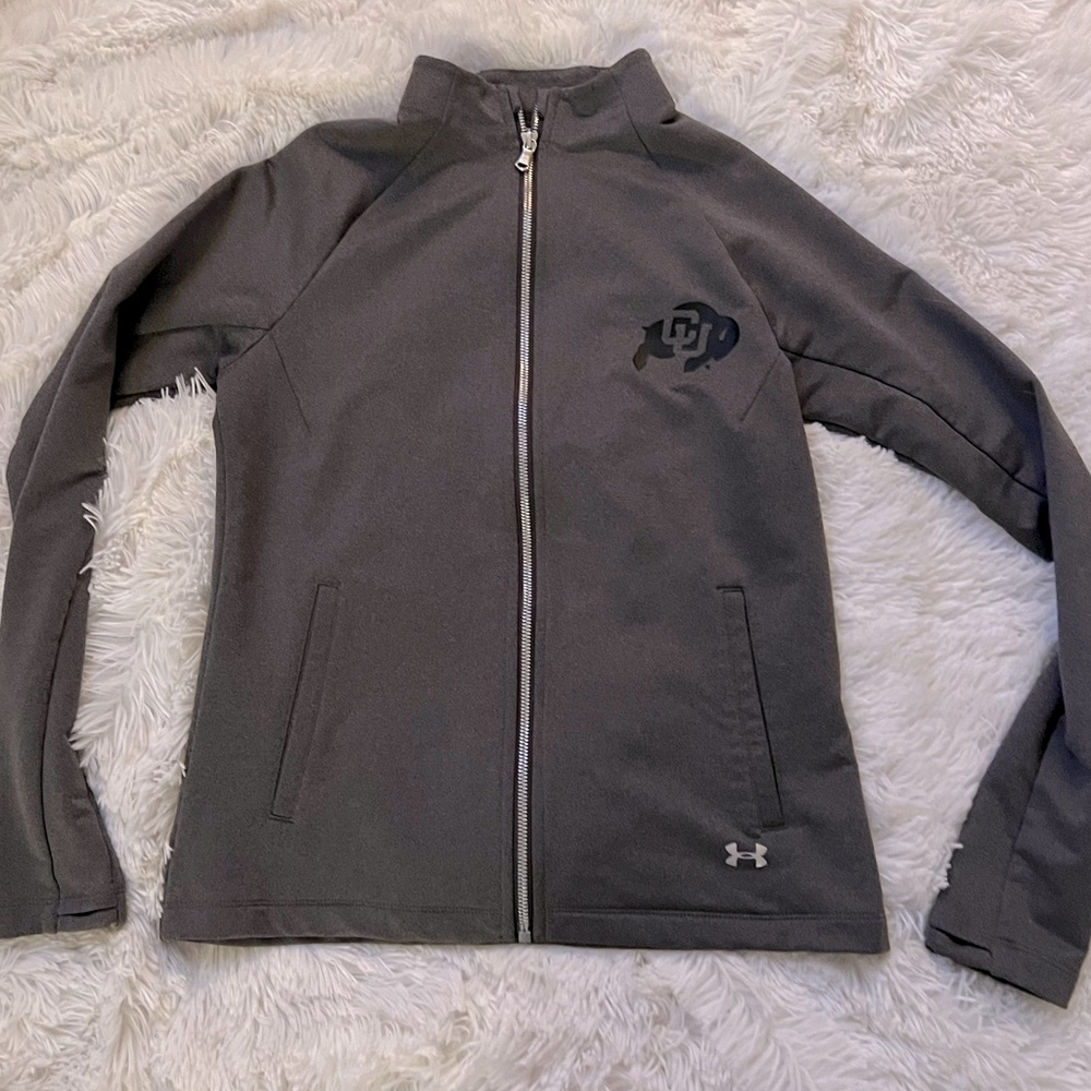 Gray under armour official Colorado Buffs zip up